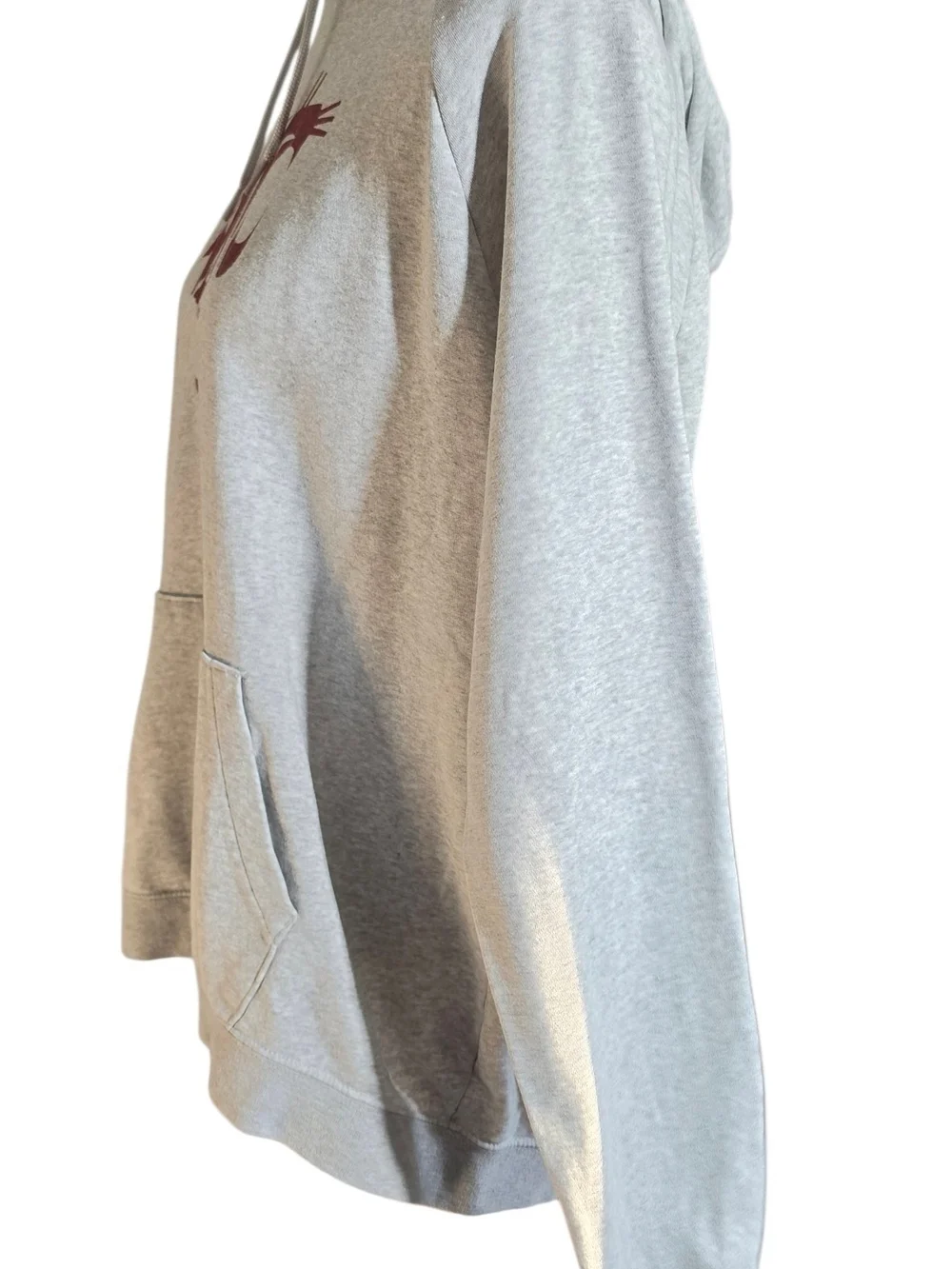 Nike Light Gray Hoodie with Maroon Washington State Logo